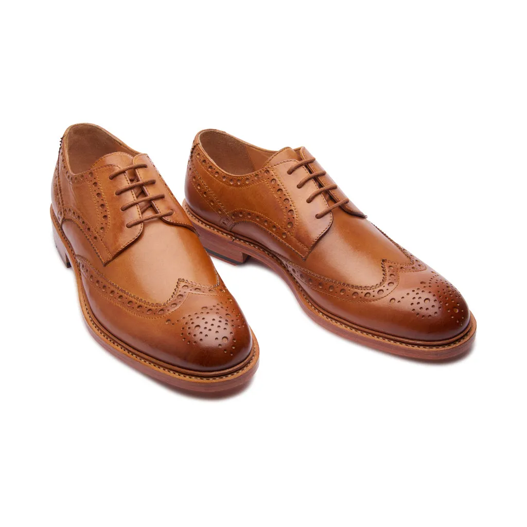 Rudolph, Wingtip Derby - Natural Tan | Goodyear Welted | Classics Collection