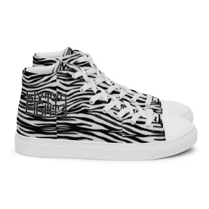 Sixty Eight 93 Logo Black & White OG Zebra Men's High Top Shoes