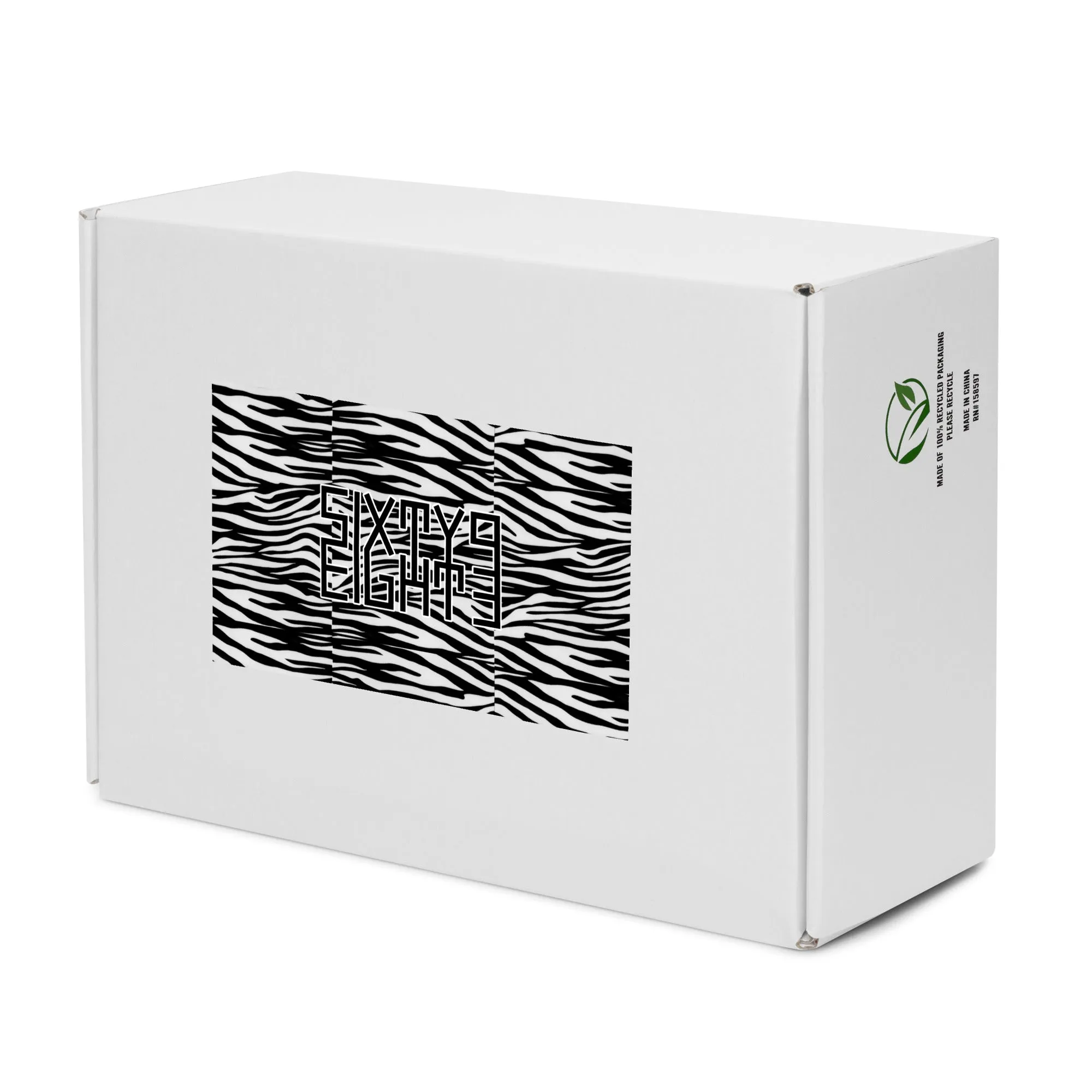 Sixty Eight 93 Logo Black & White OG Zebra Men's High Top Shoes