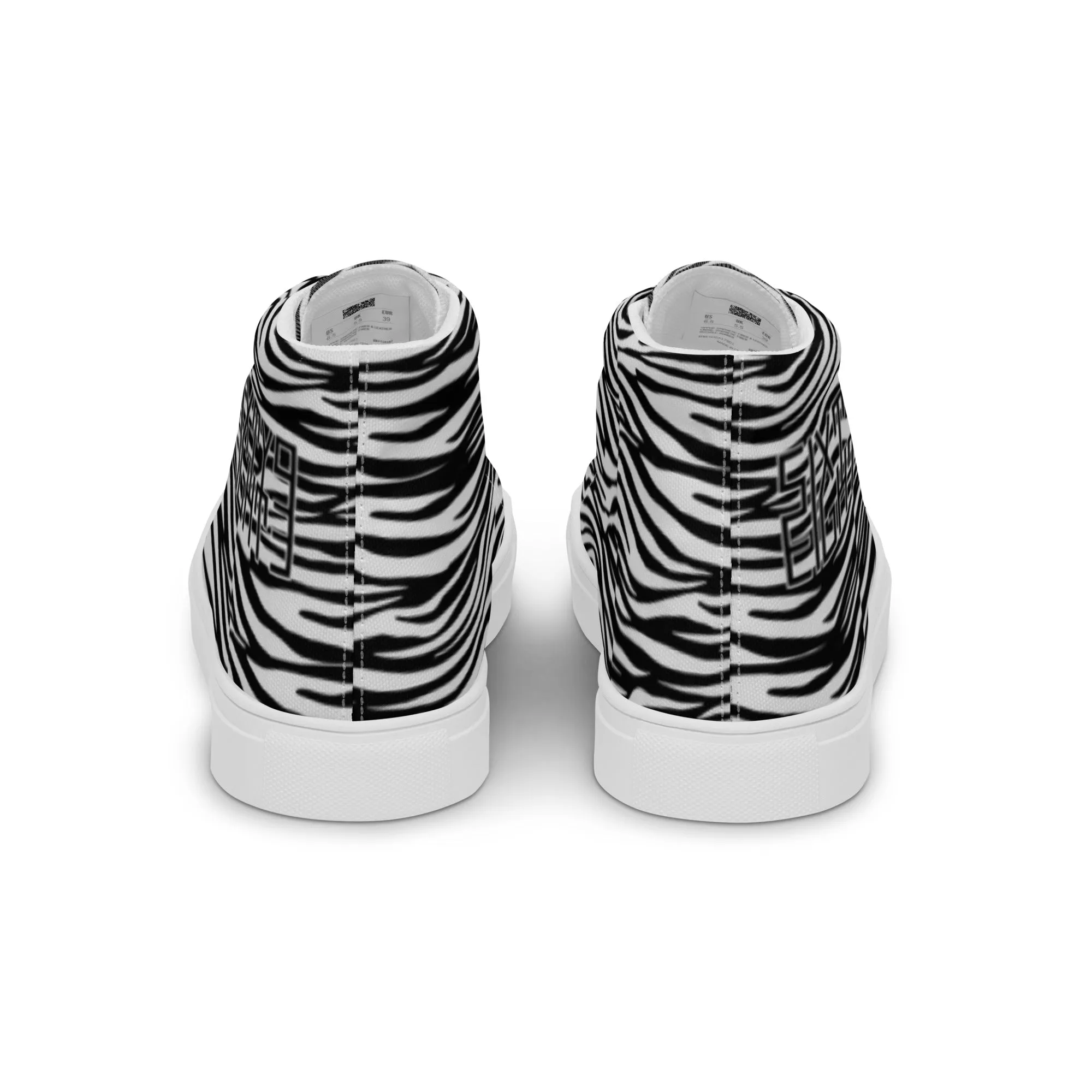 Sixty Eight 93 Logo Black & White OG Zebra Men's High Top Shoes
