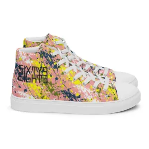 Sixty Eight 93 Logo Black Drip #15 Women's High Top Shoes
