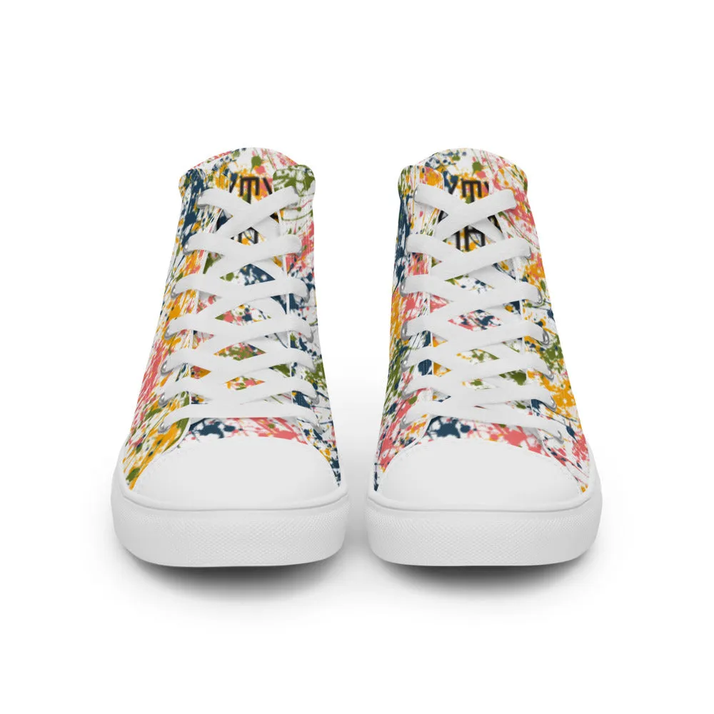 Sixty Eight 93 Logo Black Drip #17 Men's High Top Shoes