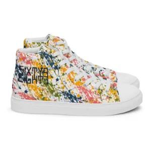 Sixty Eight 93 Logo Black Drip #17 Men's High Top Shoes