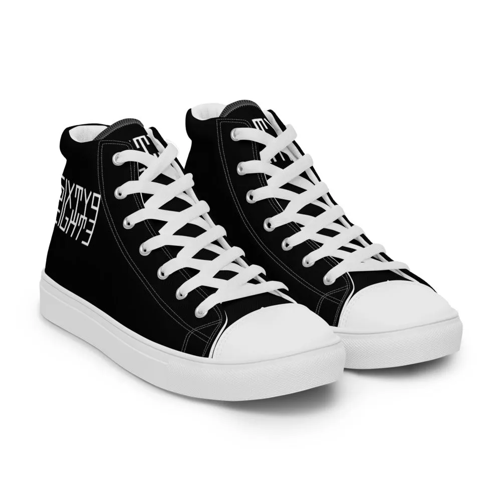 Sixty Eight 93 Logo White Black Men's High Top Shoes