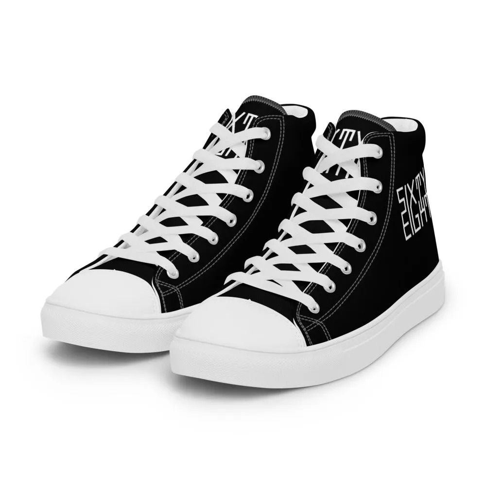 Sixty Eight 93 Logo White Black Men's High Top Shoes