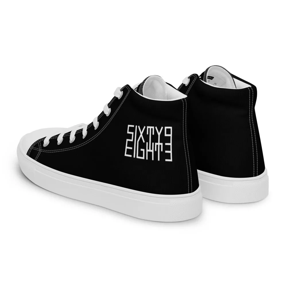 Sixty Eight 93 Logo White Black Men's High Top Shoes