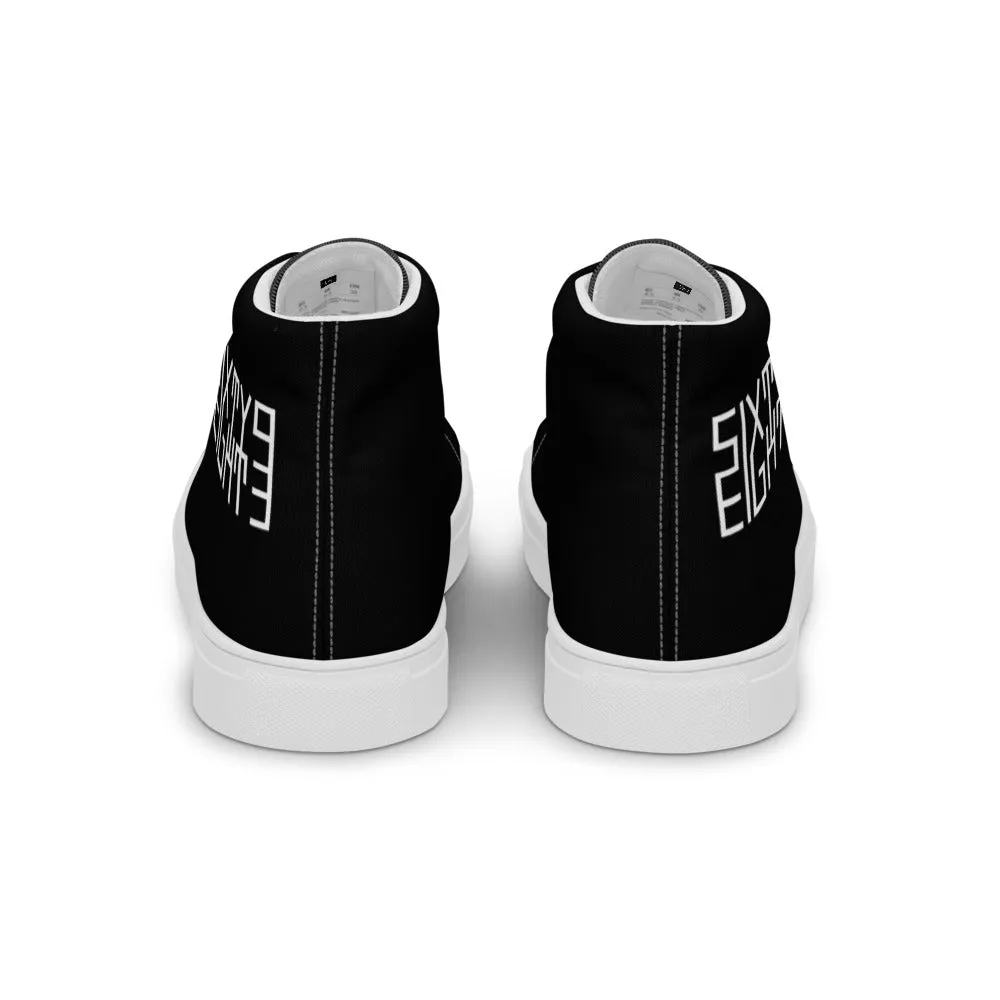 Sixty Eight 93 Logo White Black Men's High Top Shoes
