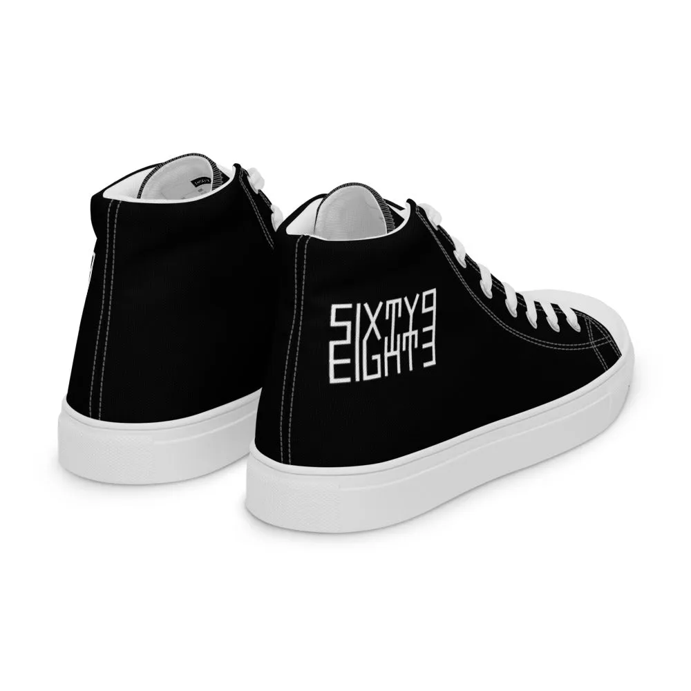 Sixty Eight 93 Logo White Black Men's High Top Shoes
