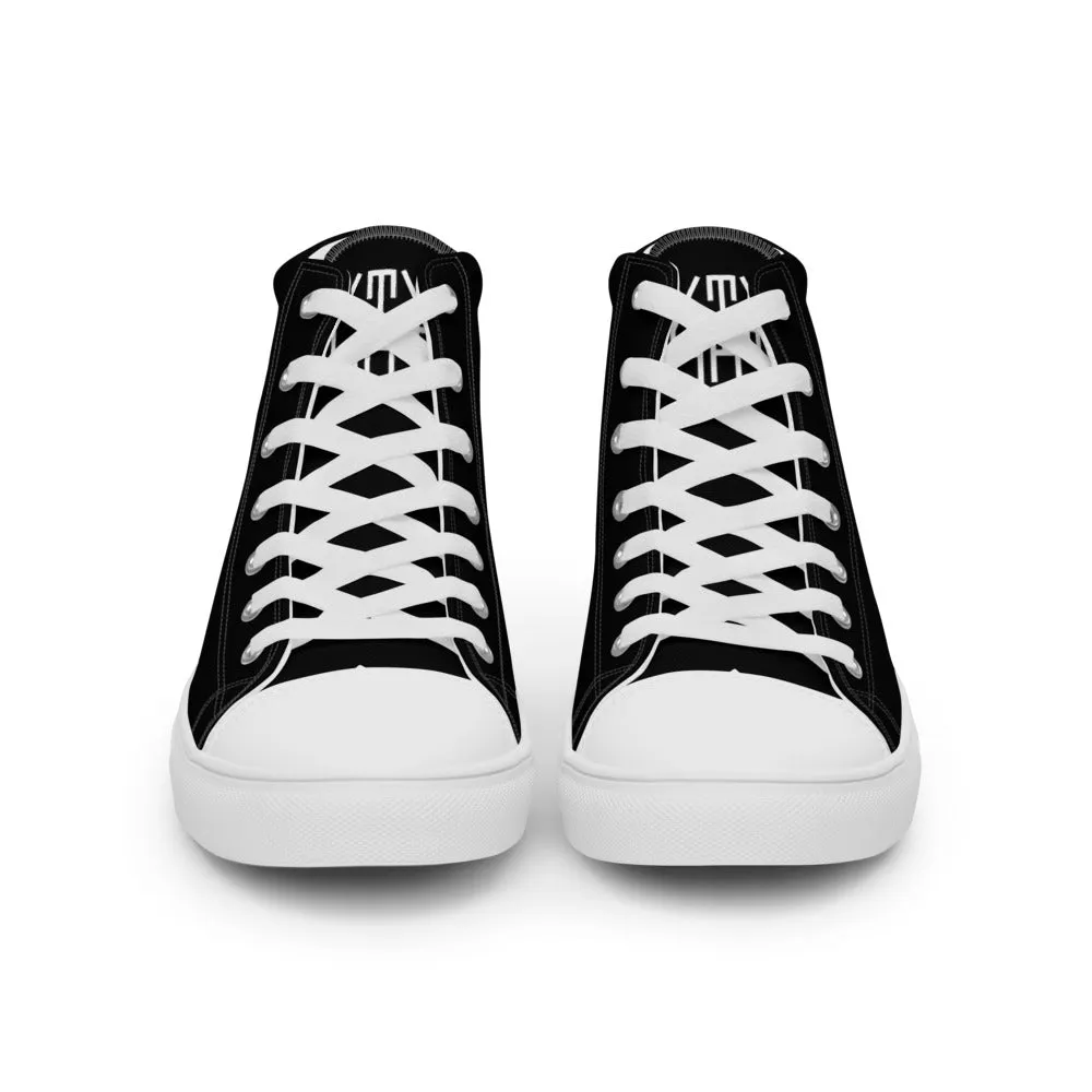 Sixty Eight 93 Logo White Black Men's High Top Shoes