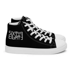 Sixty Eight 93 Logo White Black Men's High Top Shoes