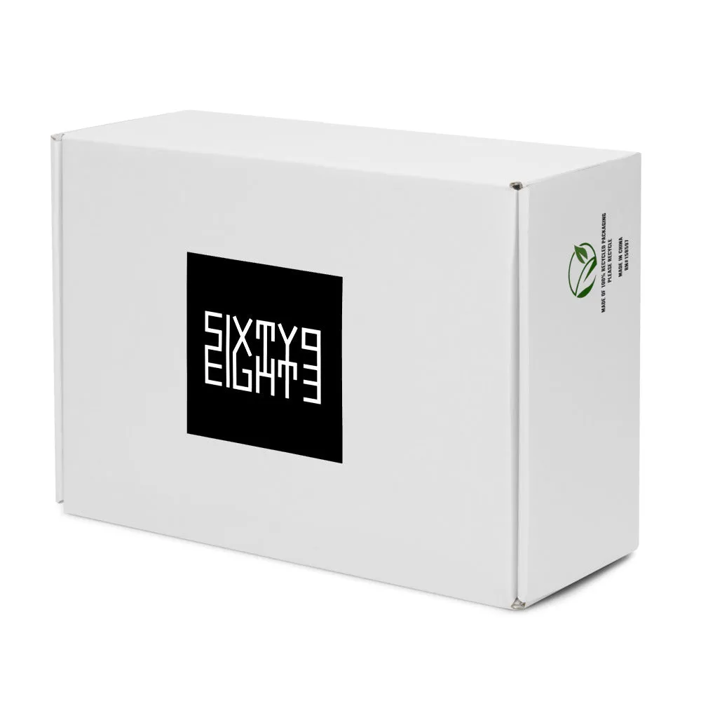 Sixty Eight 93 Logo White Black Men's High Top Shoes