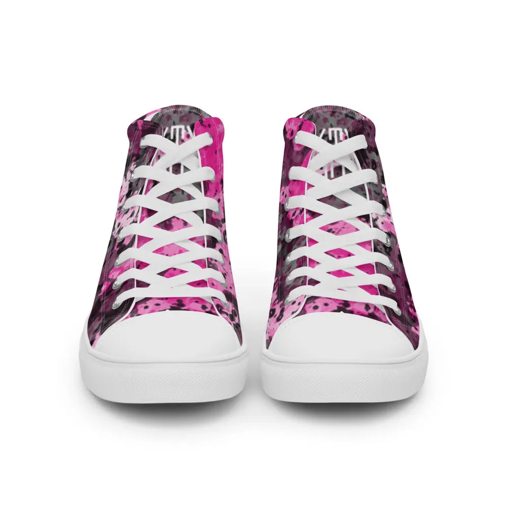 Sixty Eight 93 Logo White Dark Cherry Women's High Top Shoes