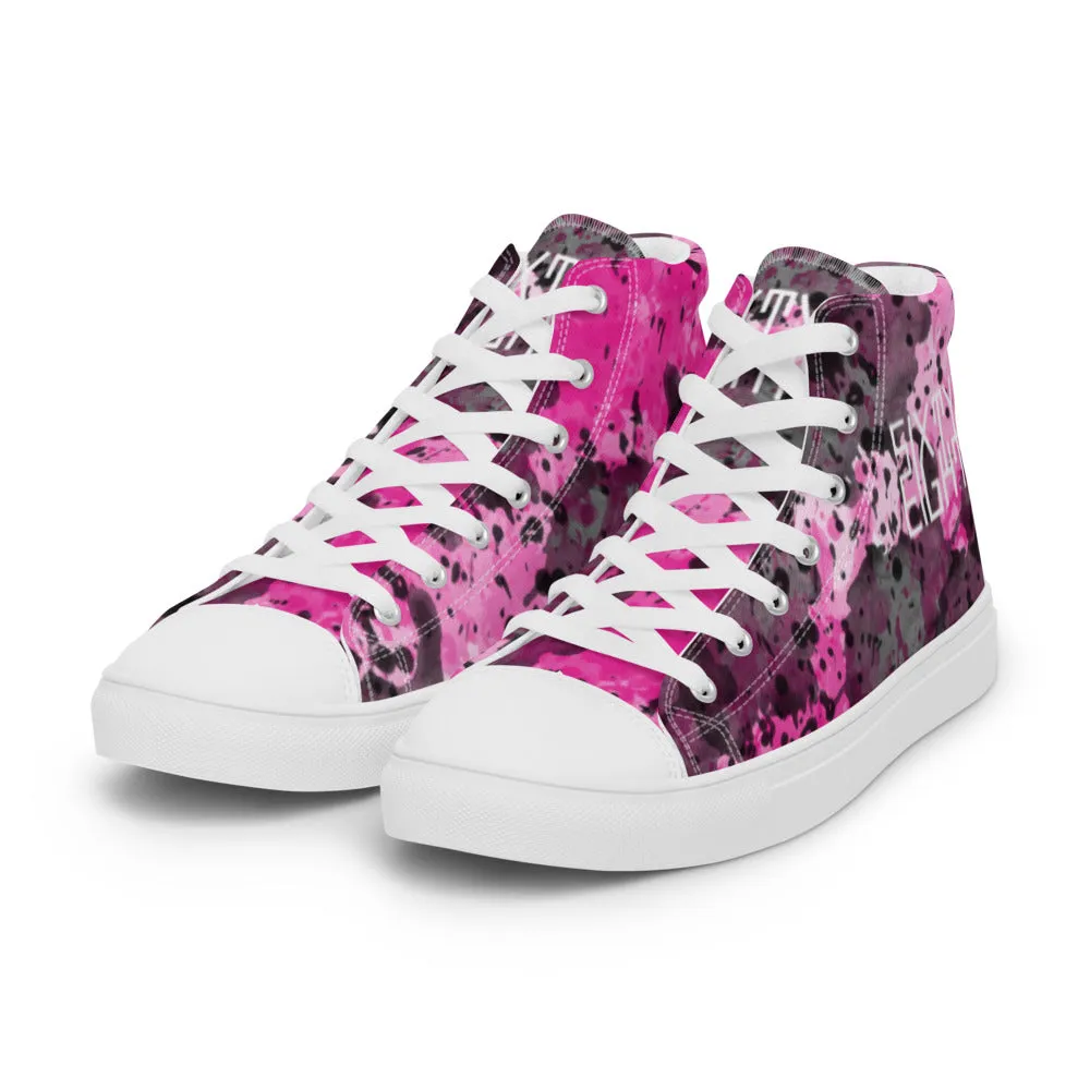 Sixty Eight 93 Logo White Dark Cherry Women's High Top Shoes