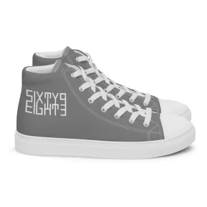 Sixty Eight 93 Logo White Grey Women's High Top Shoes