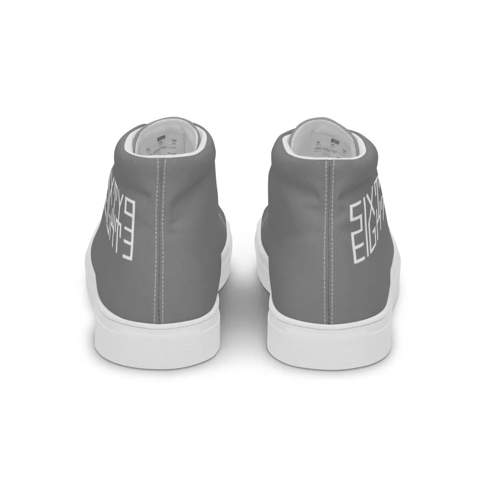 Sixty Eight 93 Logo White Grey Women's High Top Shoes