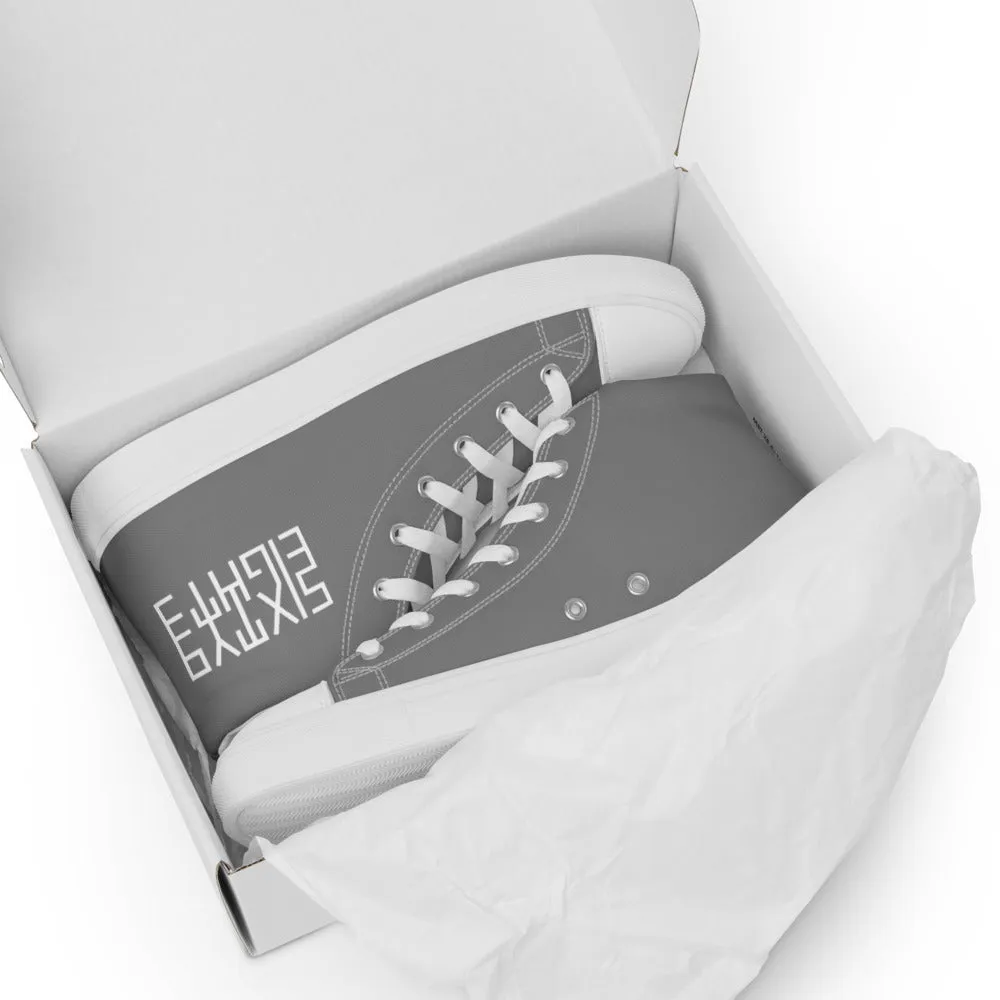 Sixty Eight 93 Logo White Grey Women's High Top Shoes