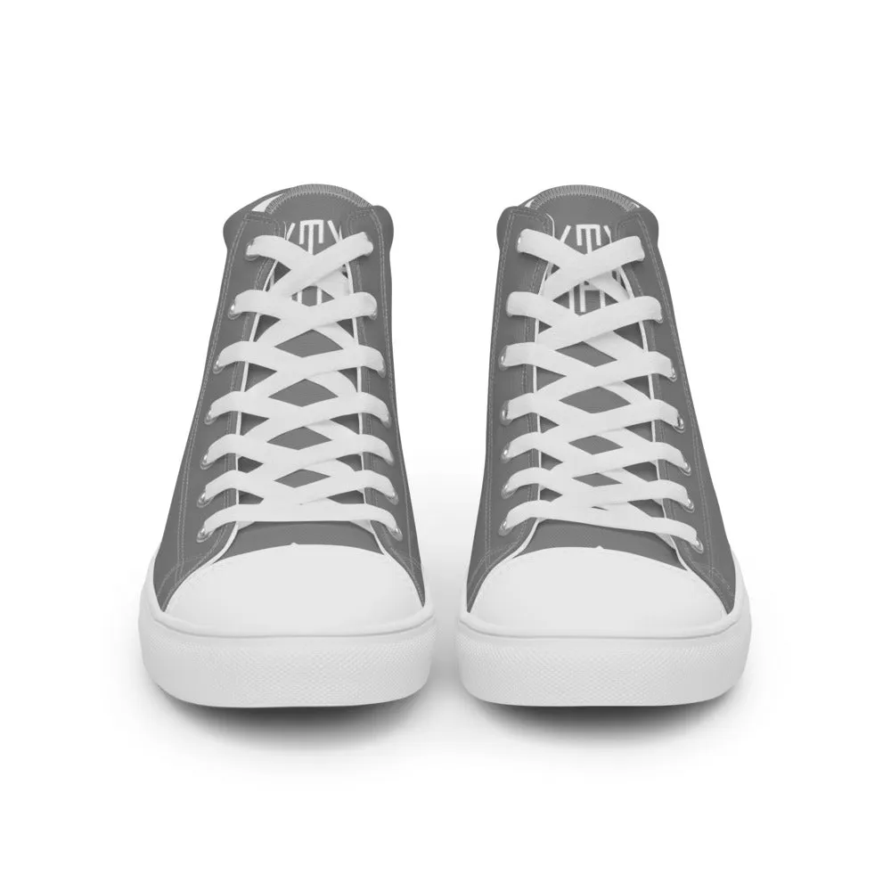 Sixty Eight 93 Logo White Grey Women's High Top Shoes