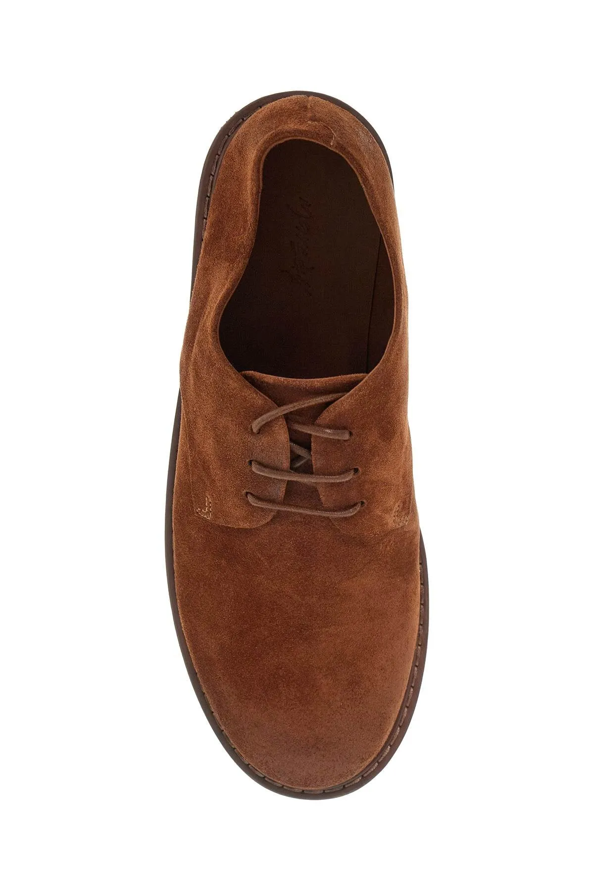 suede leather lace-up derby shoes with MW2950 BASALTO