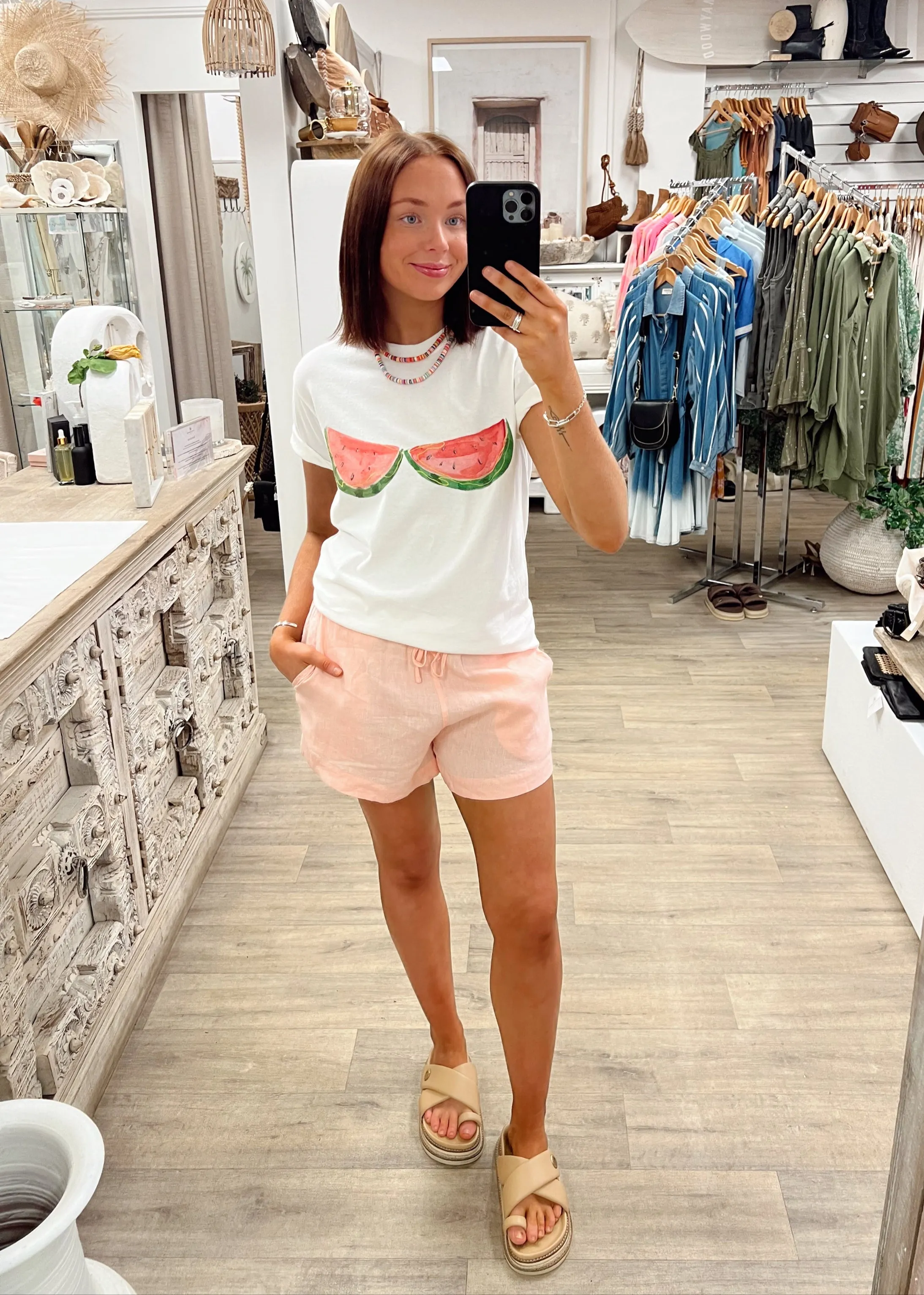 Sunday Linen Shorts - Pink