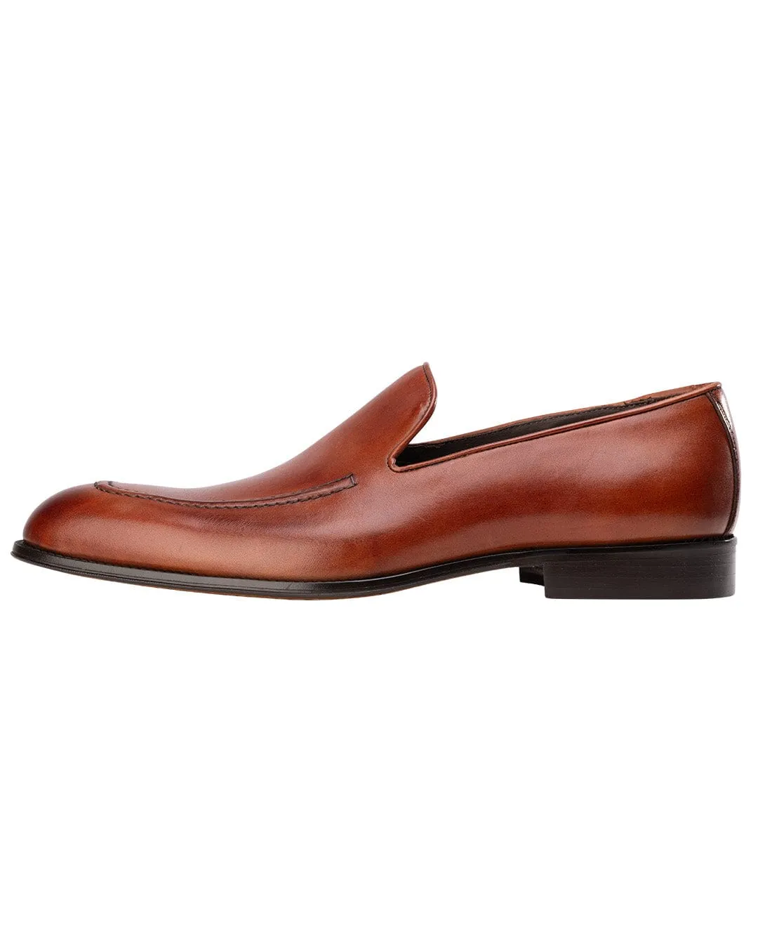 Tan Made in Italy Apron Front Loafers
