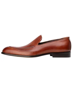 Tan Made in Italy Apron Front Loafers