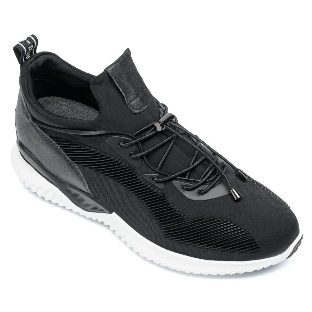 This item only ships to the United States -  7CM / 2.76 Inches CMR CHAMARIPA Black Height-Boosting Sneakers