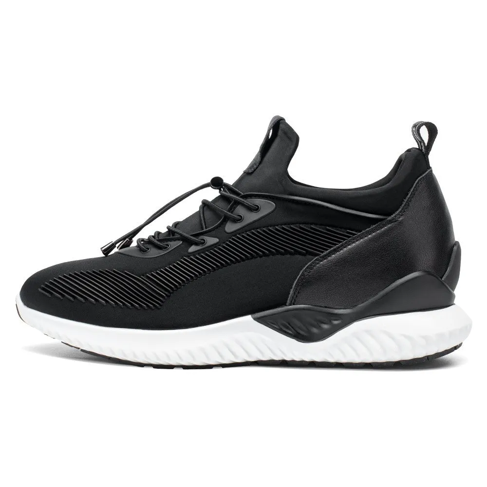 This item only ships to the United States -  7CM / 2.76 Inches CMR CHAMARIPA Black Height-Boosting Sneakers