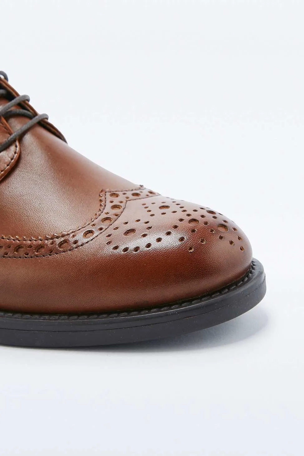 Vagabond Brown Leather Wingtip Brogue Oxford Shoes, Size US 6