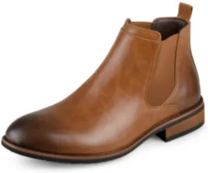 Vance Co. Men's Landon Tru Comfort Foam Pull-on Round Toe Chelsea Boot - Chestnut, Size: 11