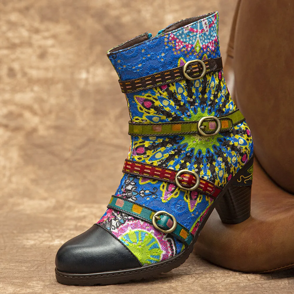 Viscose Shoes Low Tube Women's Short Tube Square Head Blue Satin Fashion Boots