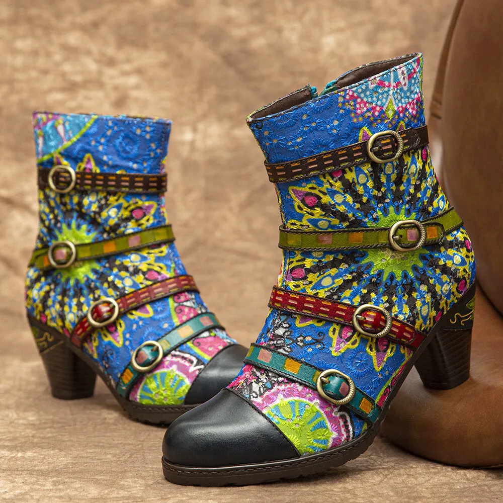 Viscose Shoes Low Tube Women's Short Tube Square Head Blue Satin Fashion Boots