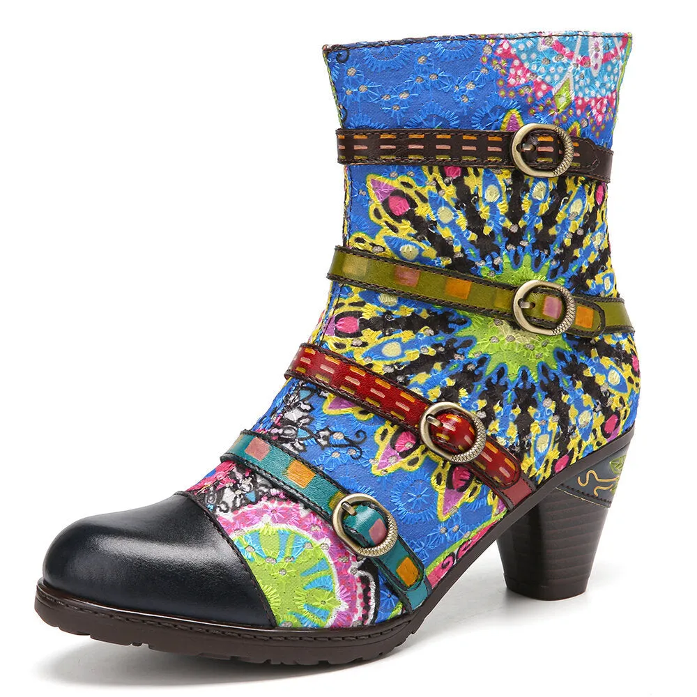 Viscose Shoes Low Tube Women's Short Tube Square Head Blue Satin Fashion Boots