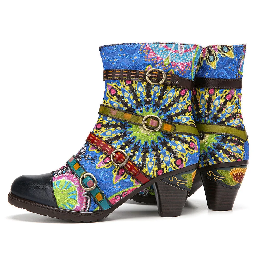 Viscose Shoes Low Tube Women's Short Tube Square Head Blue Satin Fashion Boots