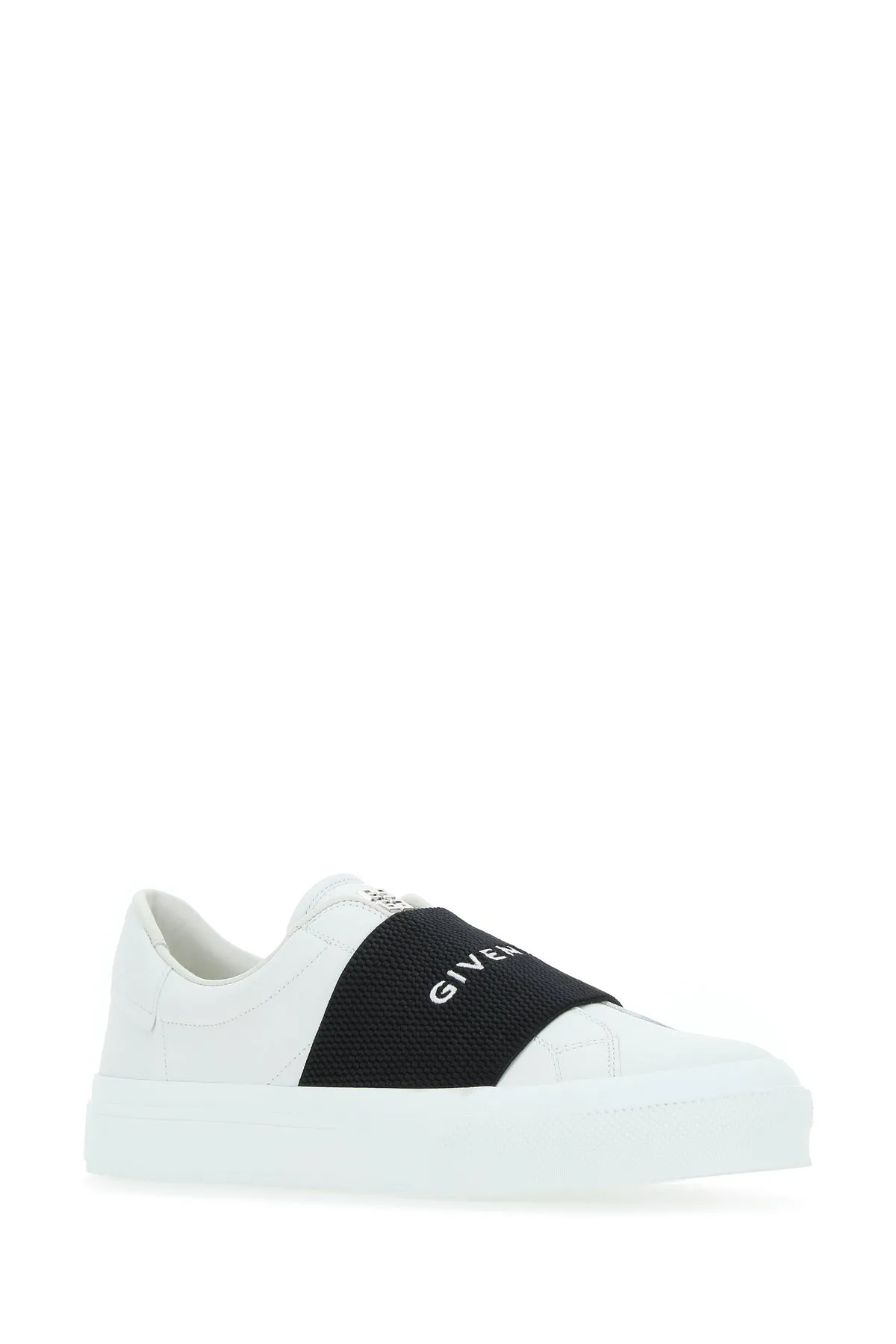 White leather New City slip ons
