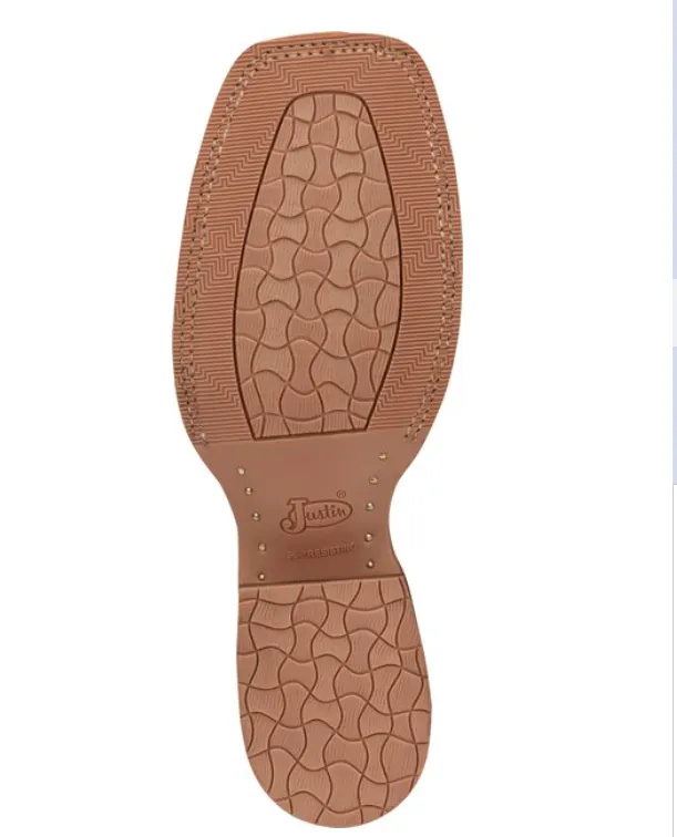 Women's Justin JE701 12” Cognac Smooth Ostrich Medium Square Toe *Closeout*