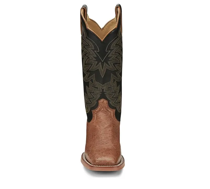 Women's Justin JE701 12” Cognac Smooth Ostrich Medium Square Toe *Closeout*