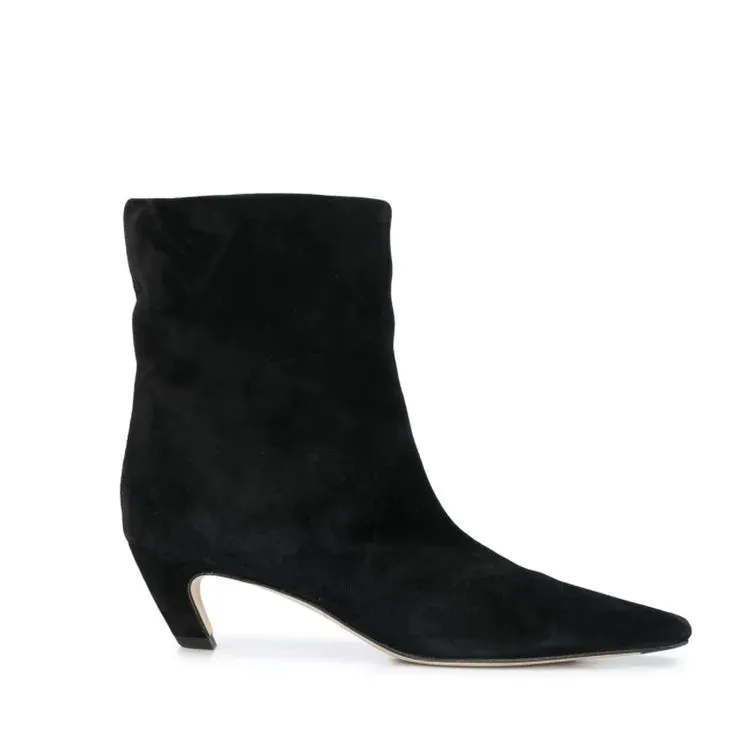 Women's Low Heel Short Pointed Toe Boots
