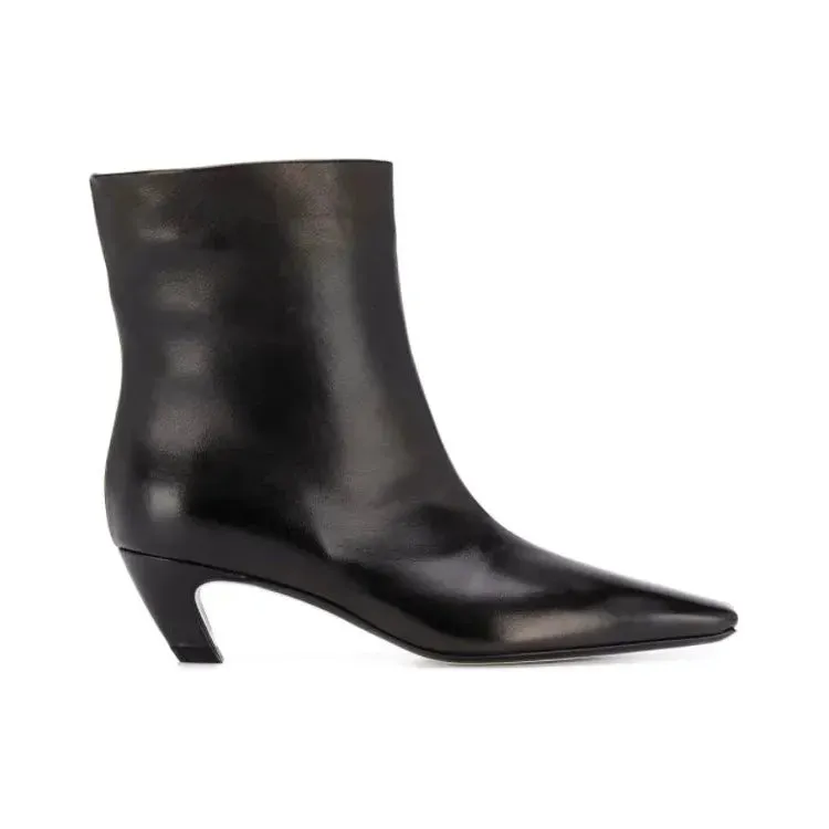 Women's Low Heel Short Pointed Toe Boots